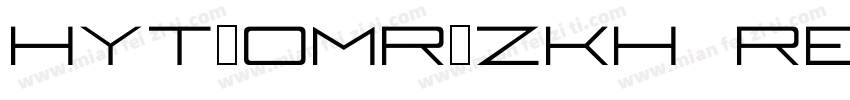 HYT_OMR_Zkh Regular字体转换
